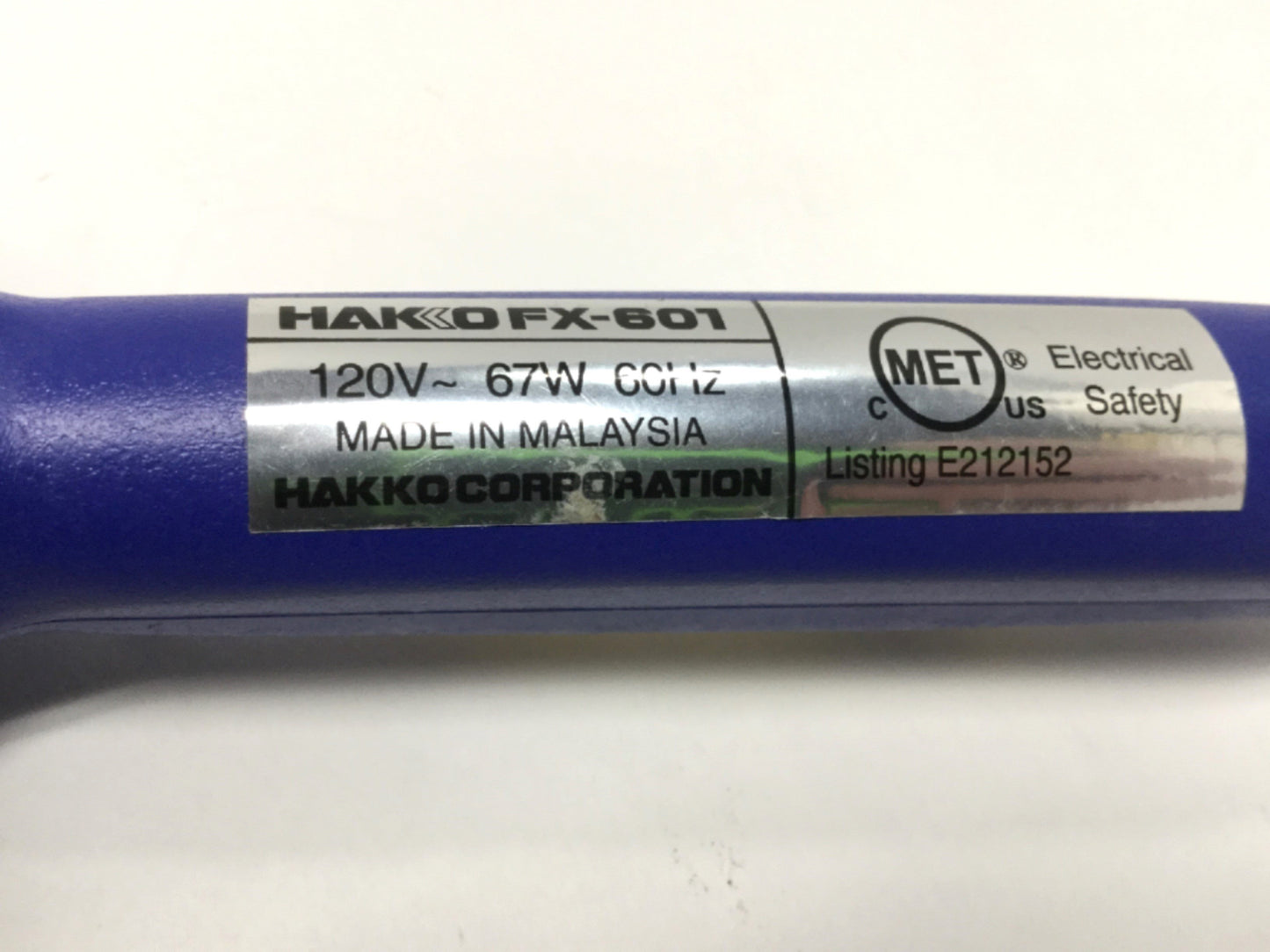 Used Hakko FX-601 Adjustable Closed-Loop Soldering Iron 240-540°C 120VAC *Cut Cord*