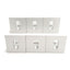 Used Lot of 6 80/20 4295 Aluminum Extrusion Inside Corner Bracket, 2-Hole, 15-Series