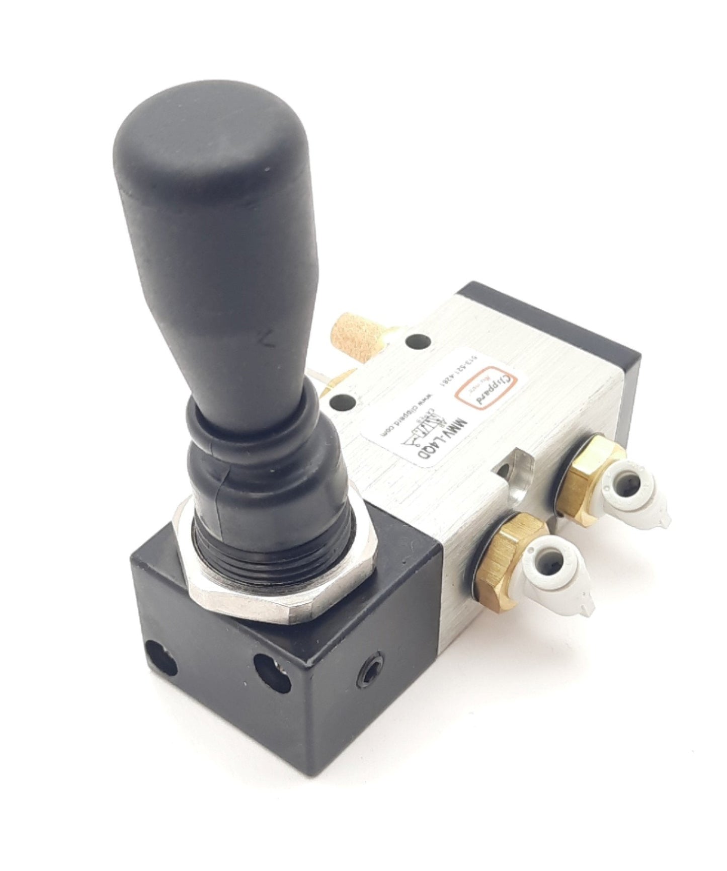 Used Clippard MMV-L4QD Lever Valve 4 Way 2 Position Detented 150PSIG 1/4" NPT