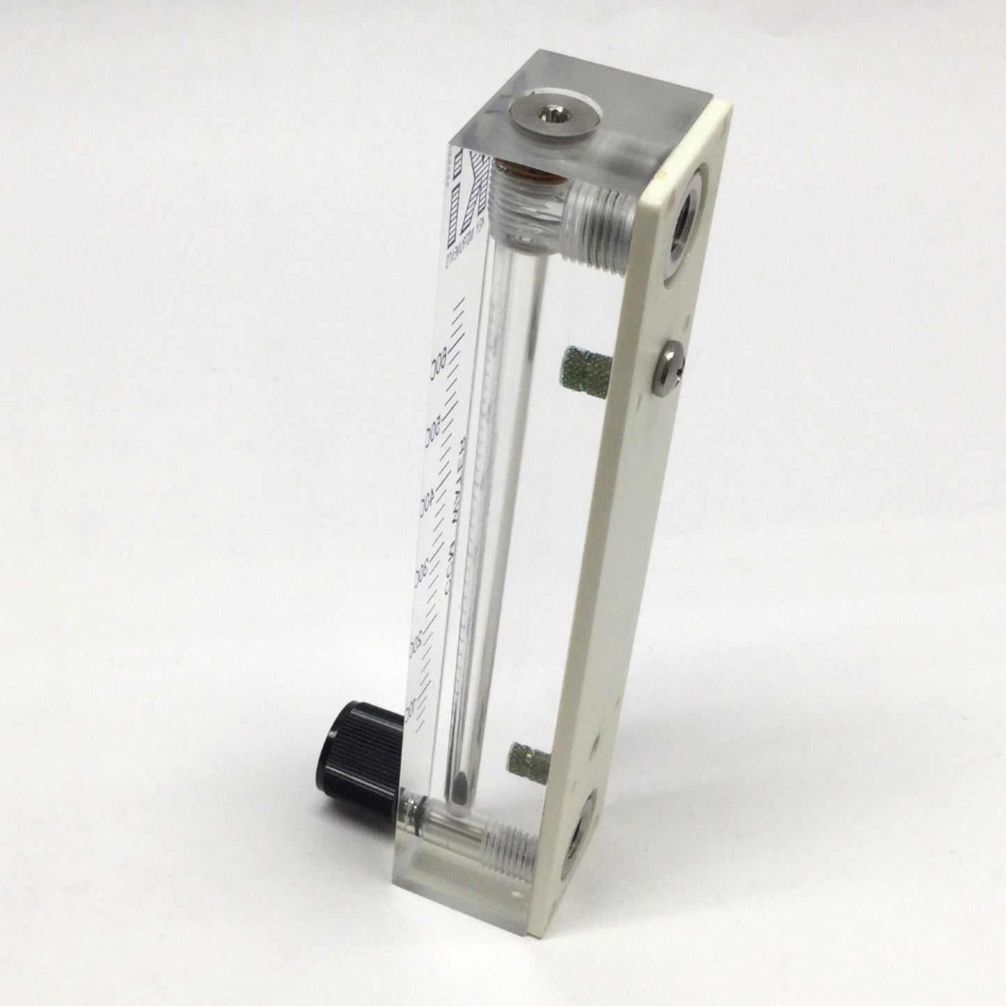 Used Key Instruments 2520A4L52SVVT Valved SS Acrylic Flowmeter, 40-660CCM Water