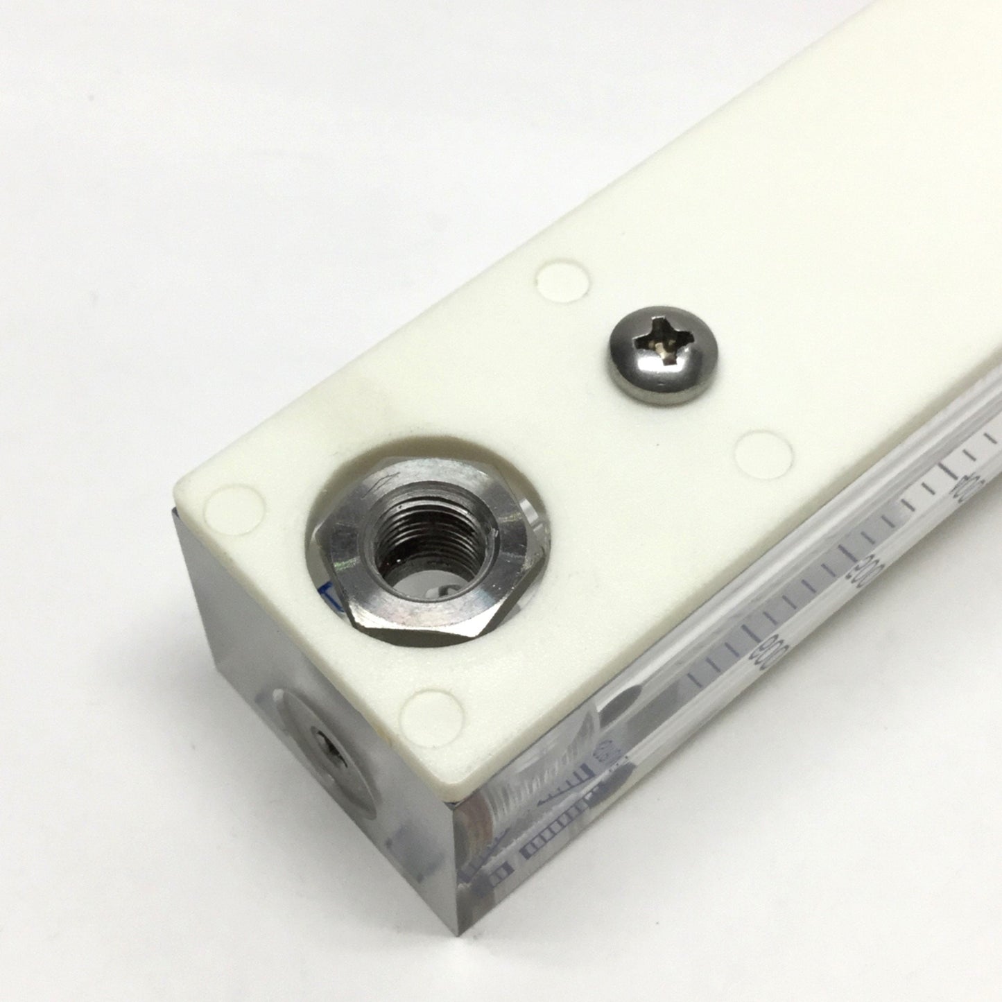 Used Key Instruments 2520A4L52SVVT Valved SS Acrylic Flowmeter, 40-660CCM Water