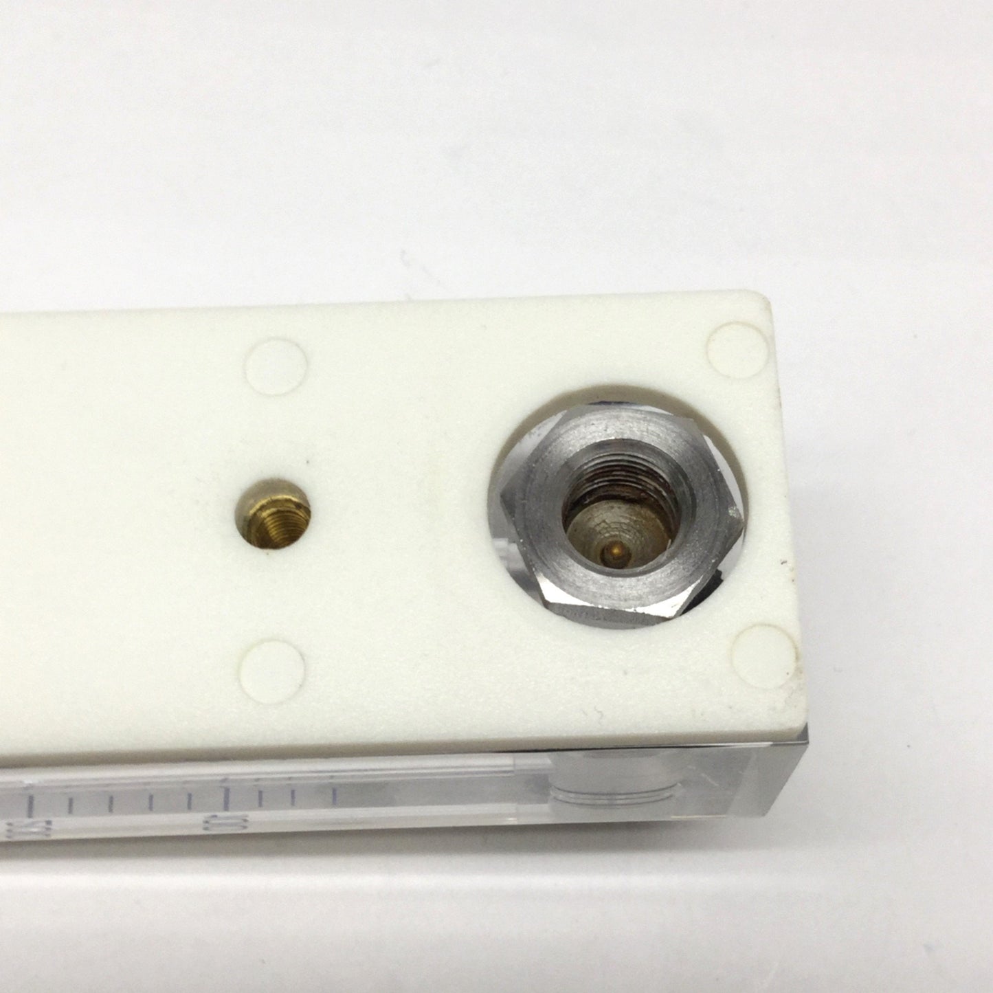 Used Key Instruments 2520A4L52SVVT Valved SS Acrylic Flowmeter, 40-660CCM Water