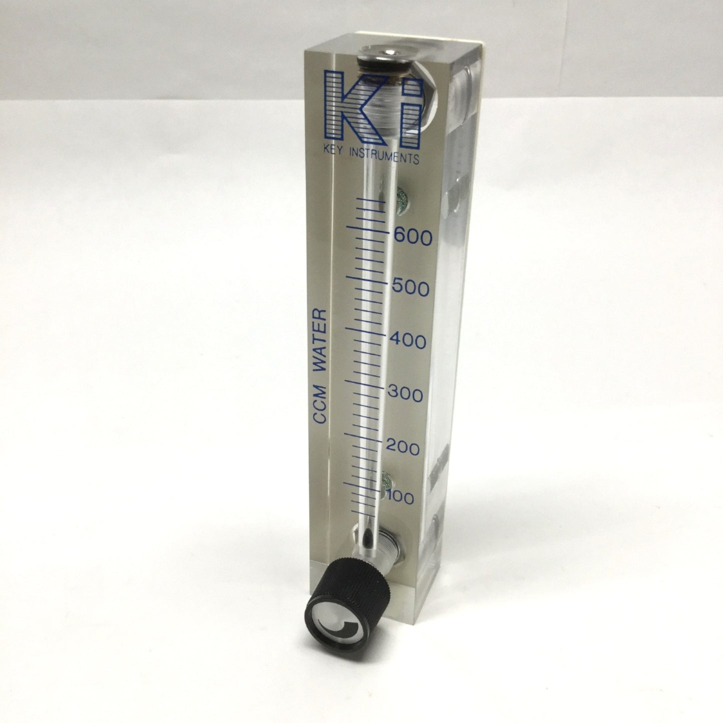 Used Key Instruments 2520A4L52SVVT Valved SS Acrylic Flowmeter, 40-660CCM Water