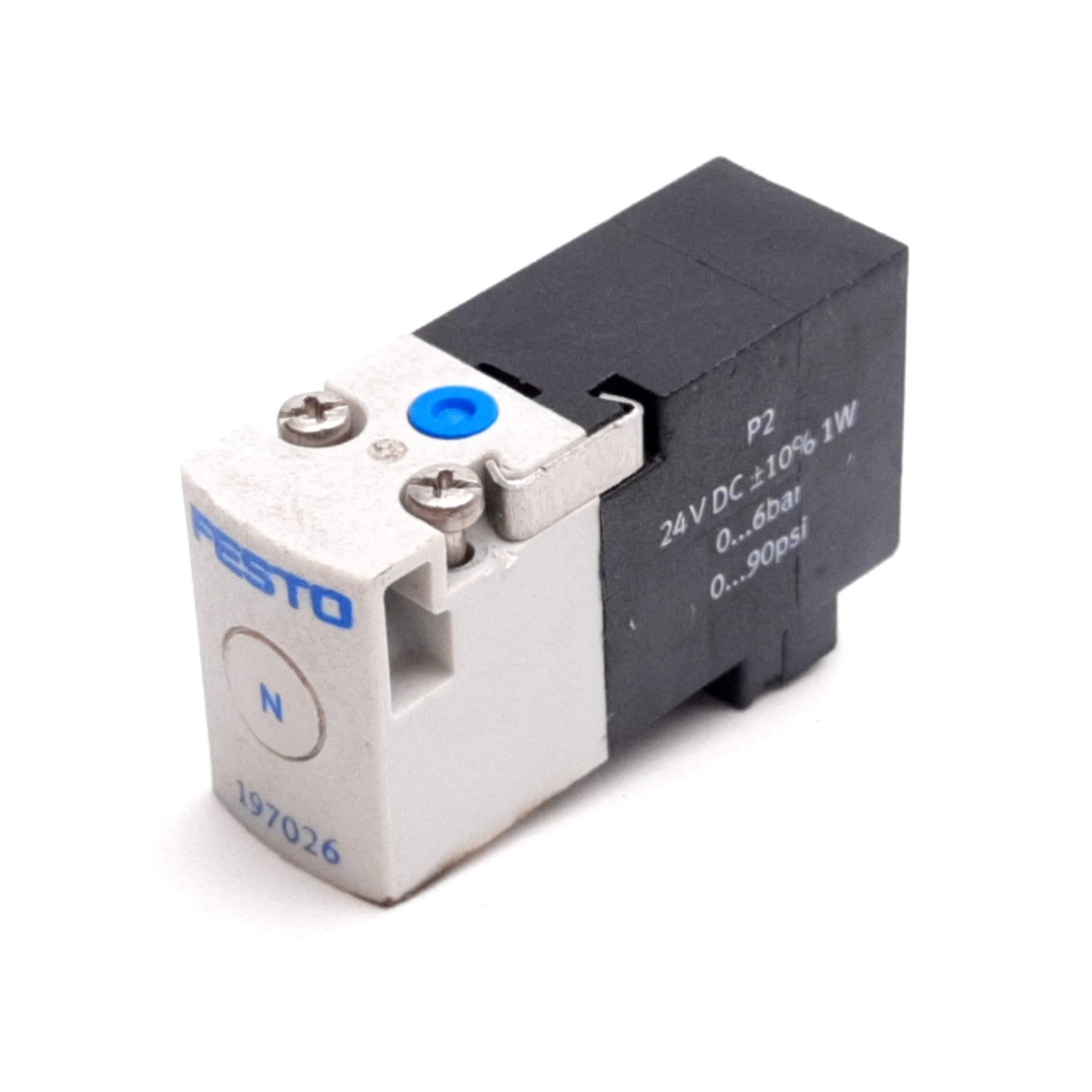 Used Festo MHA1-M1H-3/2O-0,6-PI 197026 Solenoid Valve, 2-Position 3-Port, 24VDC