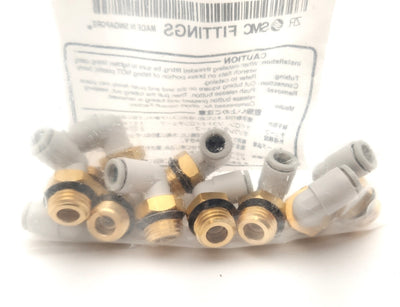 New Lot of 10 SMC KQ2L06-U02A Push to Connect Fitting Elbow 6mm Tube Size 1/4" NPT