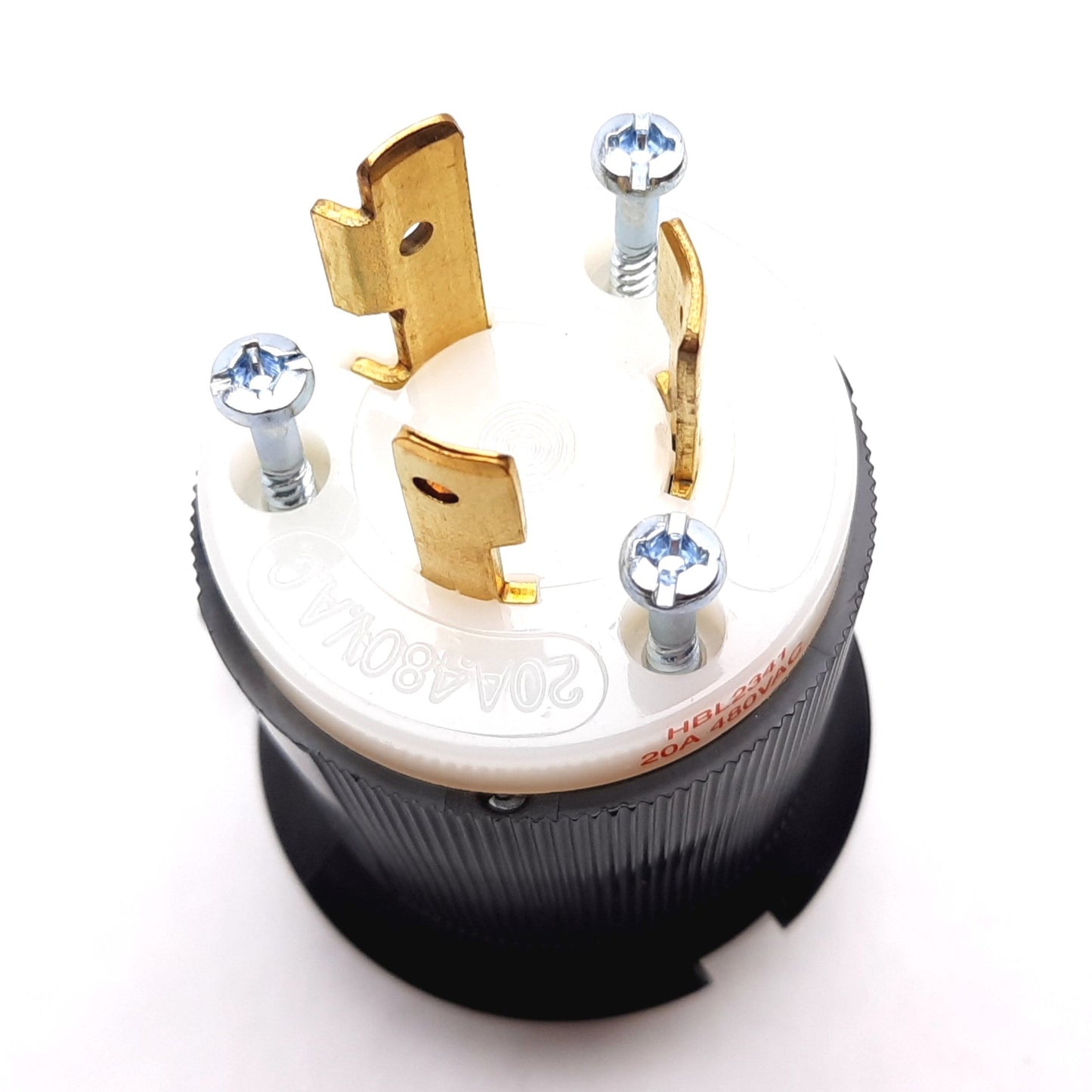 New Hubbell HBL2341 Twist-Lock Male Plug, 2-Pole 3-Wire, Rating: 20A 480VAC, L8-20P