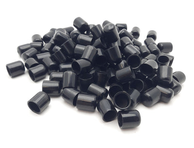 New – Open box Lot of 100 Stockcap 7096474 Black Short Cap 0.625" x 0.750"