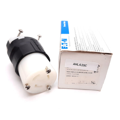 New Eaton Arrow Hart AHL620C Ultra Grip Receptacle, 2-Pole 3-Wire, 20A 250VAC, L6-20