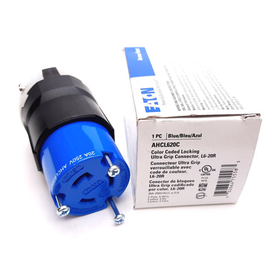 New Eaton Arrow Hart AHCL620C Ultra Grip Receptacle, 2-Pole 3-Wire 20A 250VAC L6-20R