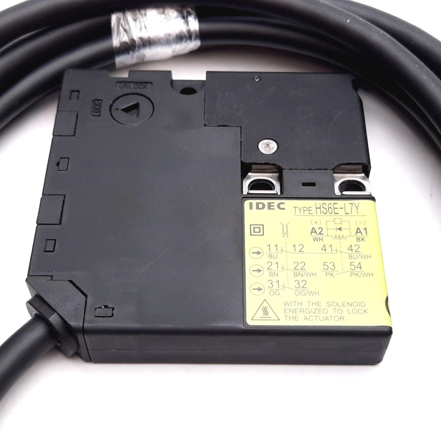 New Idec HS6E-L7Y Safety Door Lock Switch, Solenoid Lock, 500N, 1A 125VAC 30VDC