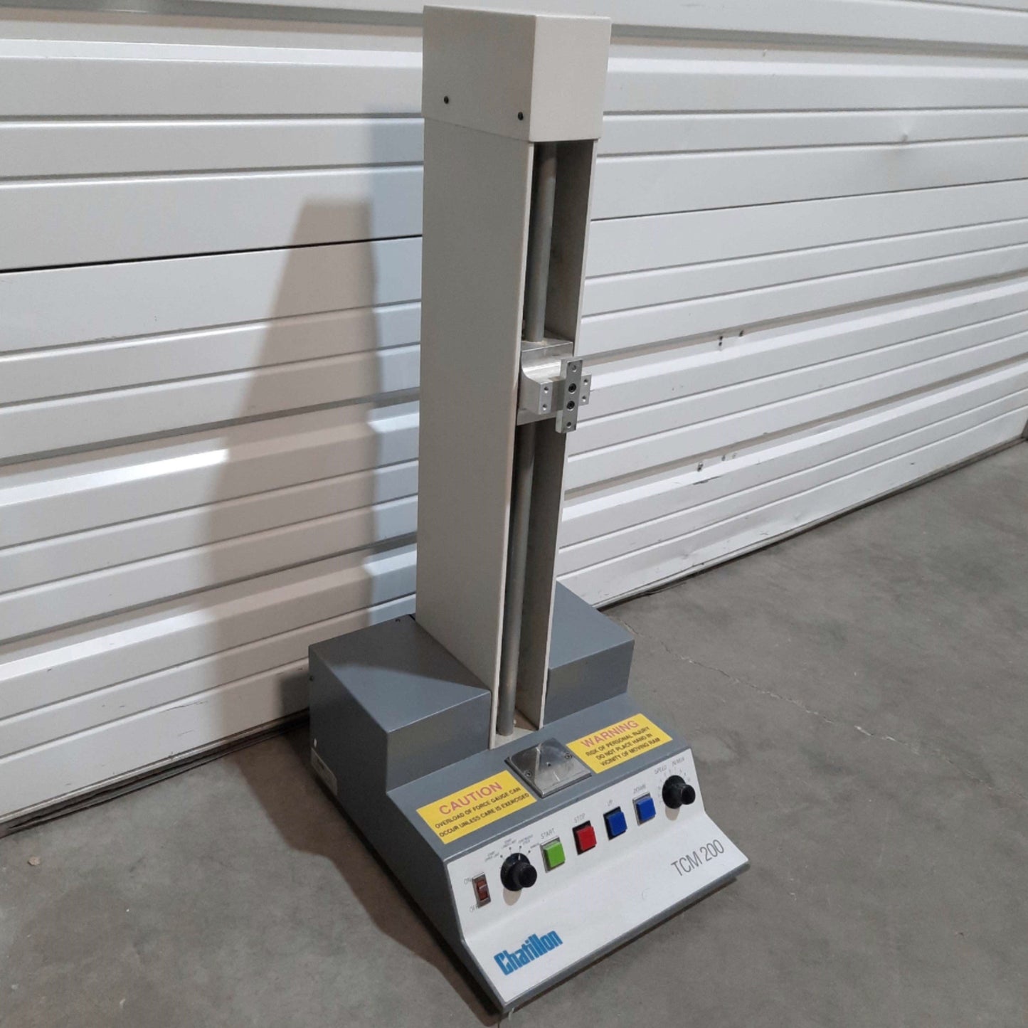 Used Chatillon TCM200 Motorized Test Stand 18" Travel 225lbf Adjustable Limits 120VAC