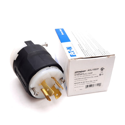New Eaton Arrow Hart AHL1520P Ultra Grip Plug, 3-Pole 4-Wire, 20A 250VAC, L15-20P