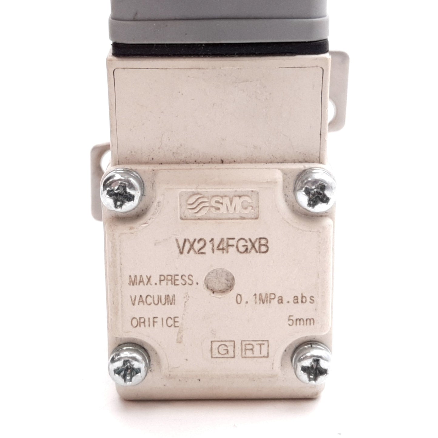 Used SMC VX214FGXB Solenoid Valve, 2-Way N/C, 24VDC, 0.1MPa to Atmospheric, Rc1/4