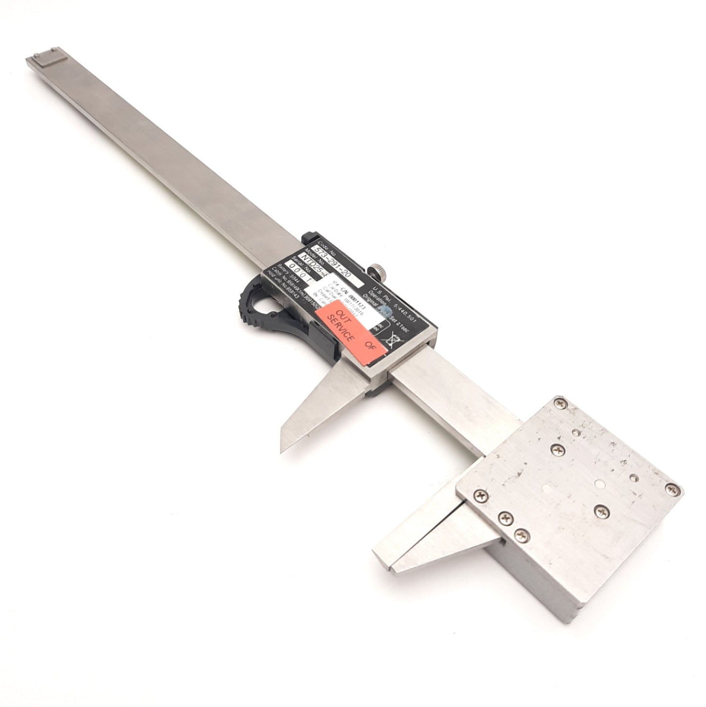 Used Mitutoyo 573-291-20 Absolute Digimatic Caliper w/ Load Cell, 180mm Range