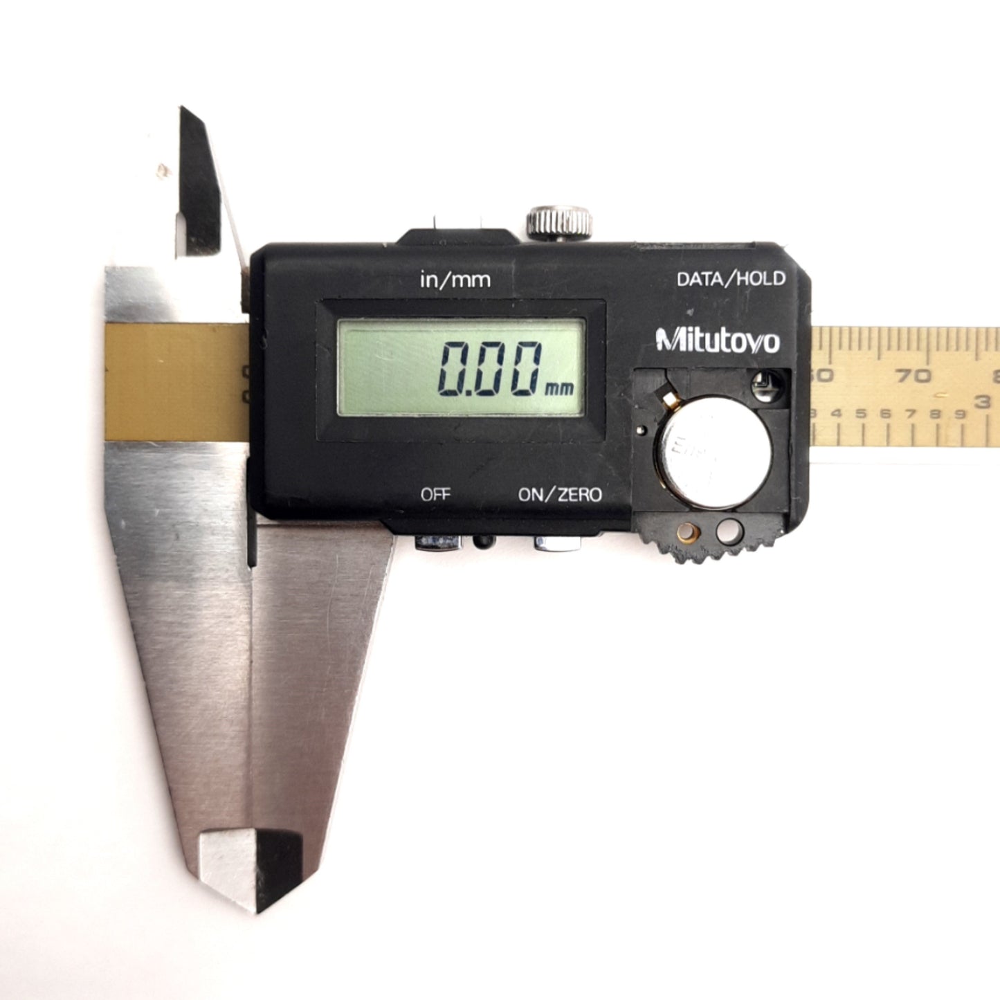 Used Mitutoyo 500 Series Digimatic Digital Caliper, 200mm / 8" Dual Scale, Data/Hold
