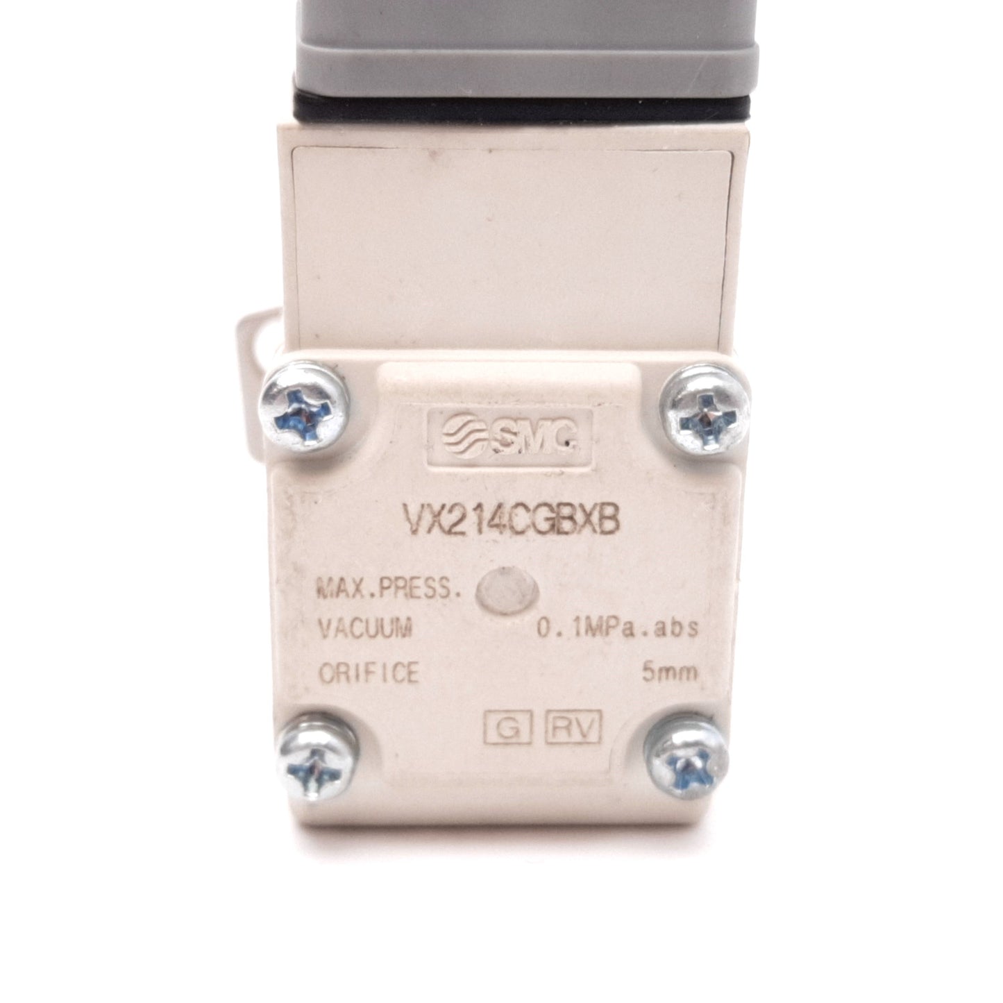 Used SMC VX214CGBXB Solenoid Valve, 2-Way N/C, 24VDC, 0.1MPa to Atmospheric, 1/8" NPT