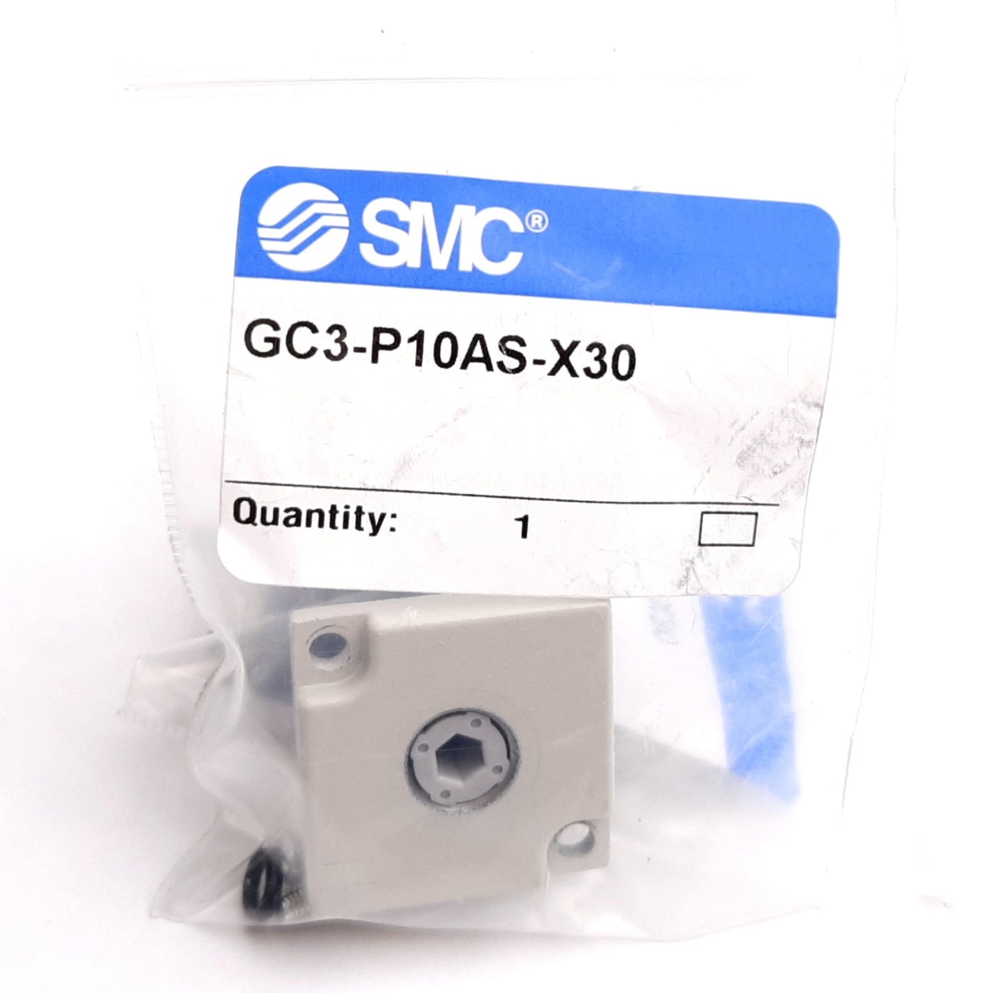 New Lot of 2 SMC GC3-P10AS-X30 Embedded Pressure Gauge Filler Block