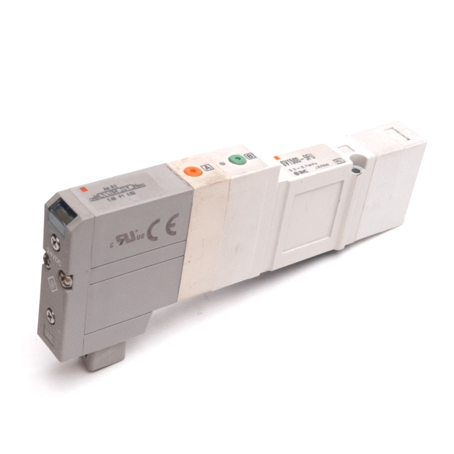 Used SMC SV1500-5FU Solenoid Valve, Double Solenoid, 3-Position 5-Port, 0.2-0.7MPa