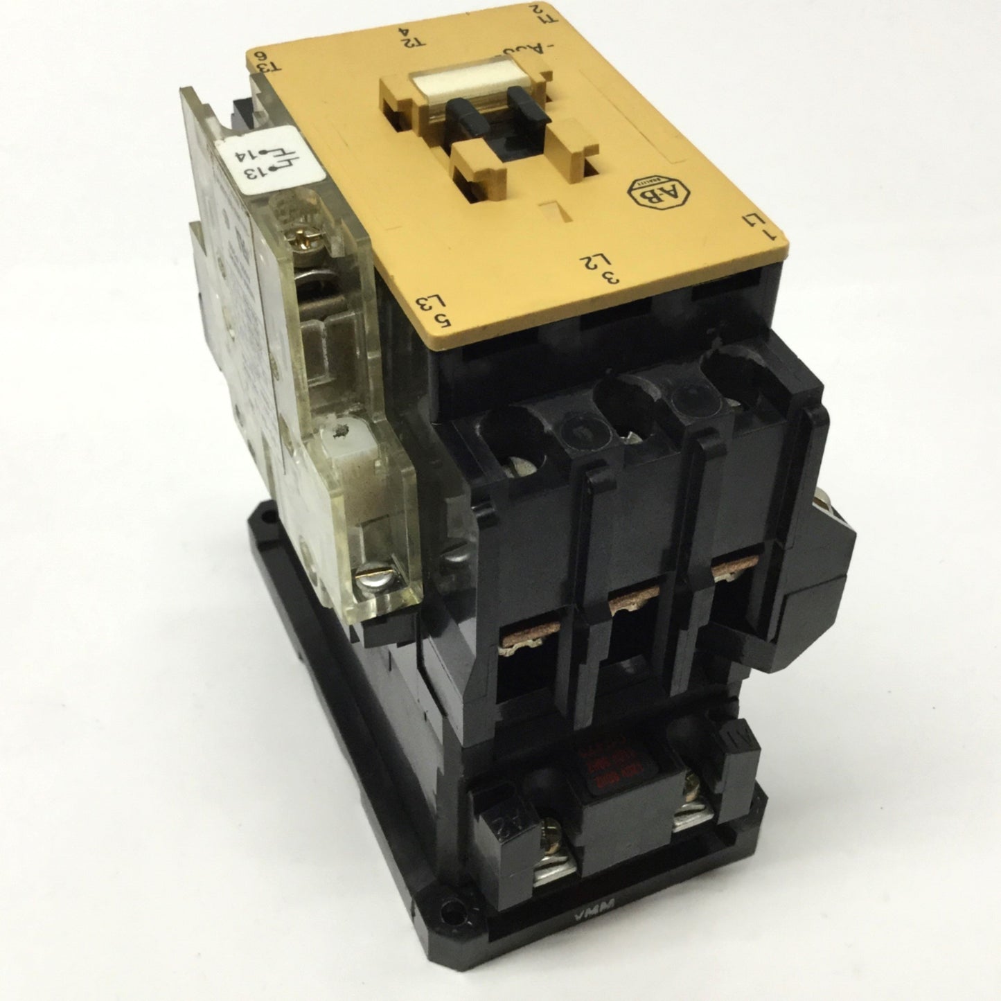 Used Allen Bradley 100-A38ND3 3-Pole Contactor 110/120VAC Coil, 600VAC 38A w/Aux N.O.