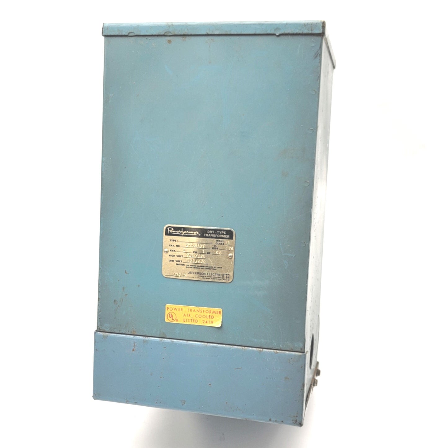 Used Jefferson Electric 211-101 Powerformer Dry Transformer Hi 240/480V, Lo 120/240V