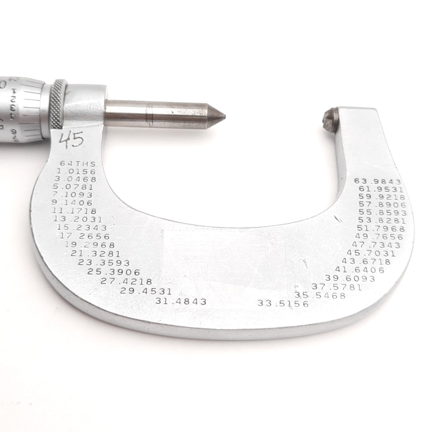 Used Scherr-Tumico No 8-13 Screw Thread Pitch Micrometer, 0.9" to 2" Range, 8-13TPI