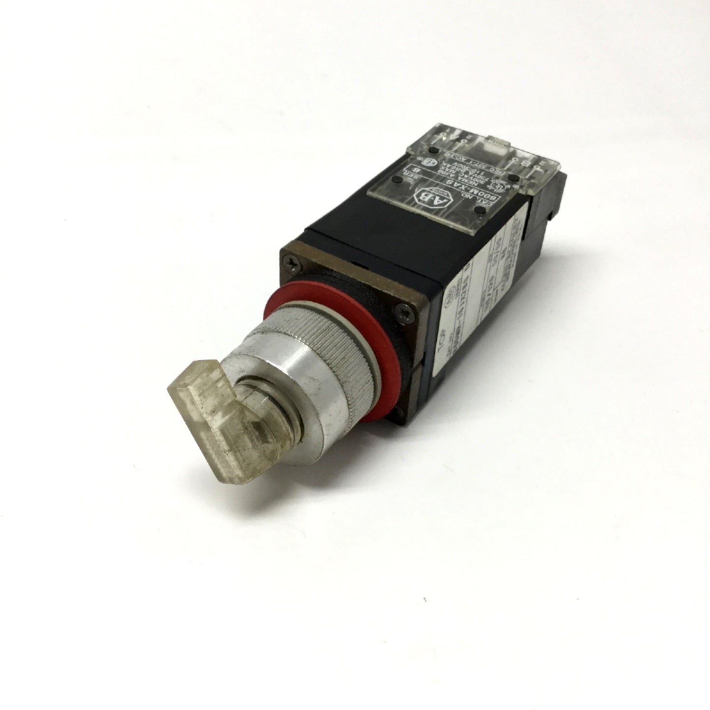 Used Allen Bradley 800MR-16JX2BS Lighted Selector Switch, 3-Position, 1NO-1NC, 120VAC