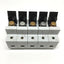 Used Lot of 5 Ferraz PST-14 DIN Rail Fuse Holders 500VAC 50A, 1-Pole, 14x51mm