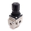 Used SMC 10-AR20-N02BG-1NYZ Air Regulator, Set: 3-30psi, Supply: 145psi, 1/4" NPT
