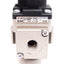 Used SMC 10-AR20-N02BG-1NYZ Air Regulator, Set: 3-30psi, Supply: 145psi, 1/4" NPT