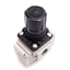 Used SMC 10-AR20-N02BG-1NYZ Air Regulator, Set: 3-30psi, Supply: 145psi, 1/4" NPT