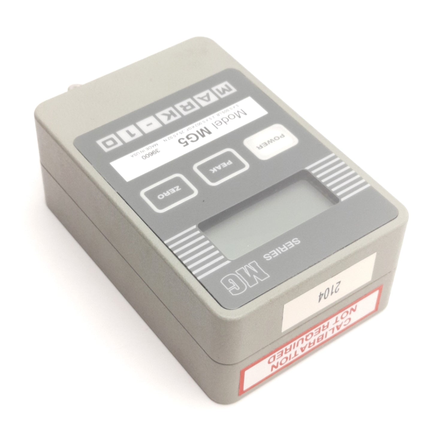 Used Mark-10 MG05 Digital Force Gauge 5 x 0.005Lb, 25 x 0.02N, 30 Readings/Second