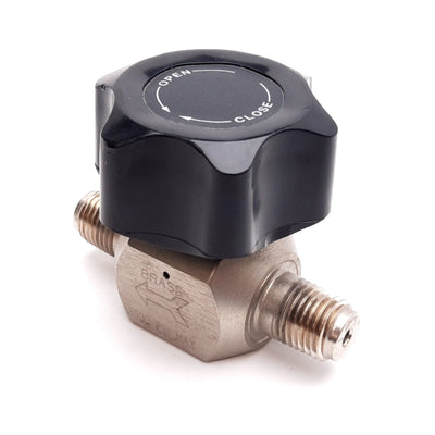 Used Druckminderer Diaphragm Valve for Oxygen/Gases, Brass, 1/4" NPT Male/Male
