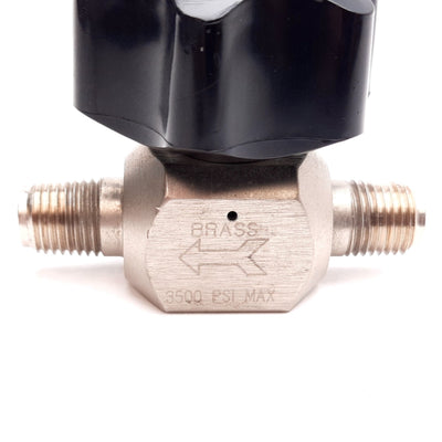 Used Druckminderer Diaphragm Valve for Oxygen/Gases, Brass, 1/4" NPT Male/Male