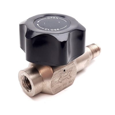 Used Druckminderer Diaphragm Valve for Oxygen/Gases, Brass, 1/4" NPT Male/Female