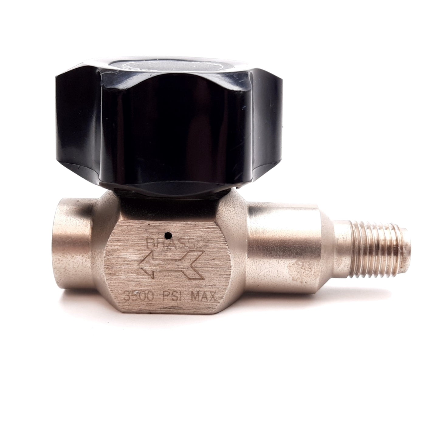 Used Druckminderer Diaphragm Valve for Oxygen/Gases, Brass, 1/4" NPT Male/Female