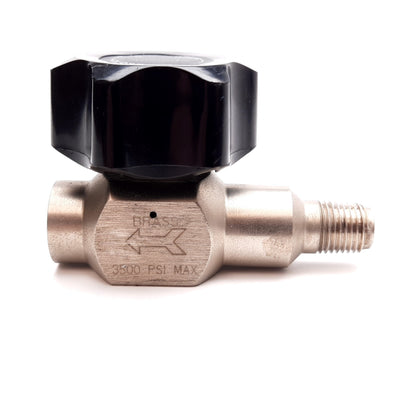 Used Druckminderer Diaphragm Valve for Oxygen/Gases, Brass, 1/4" NPT Male/Female