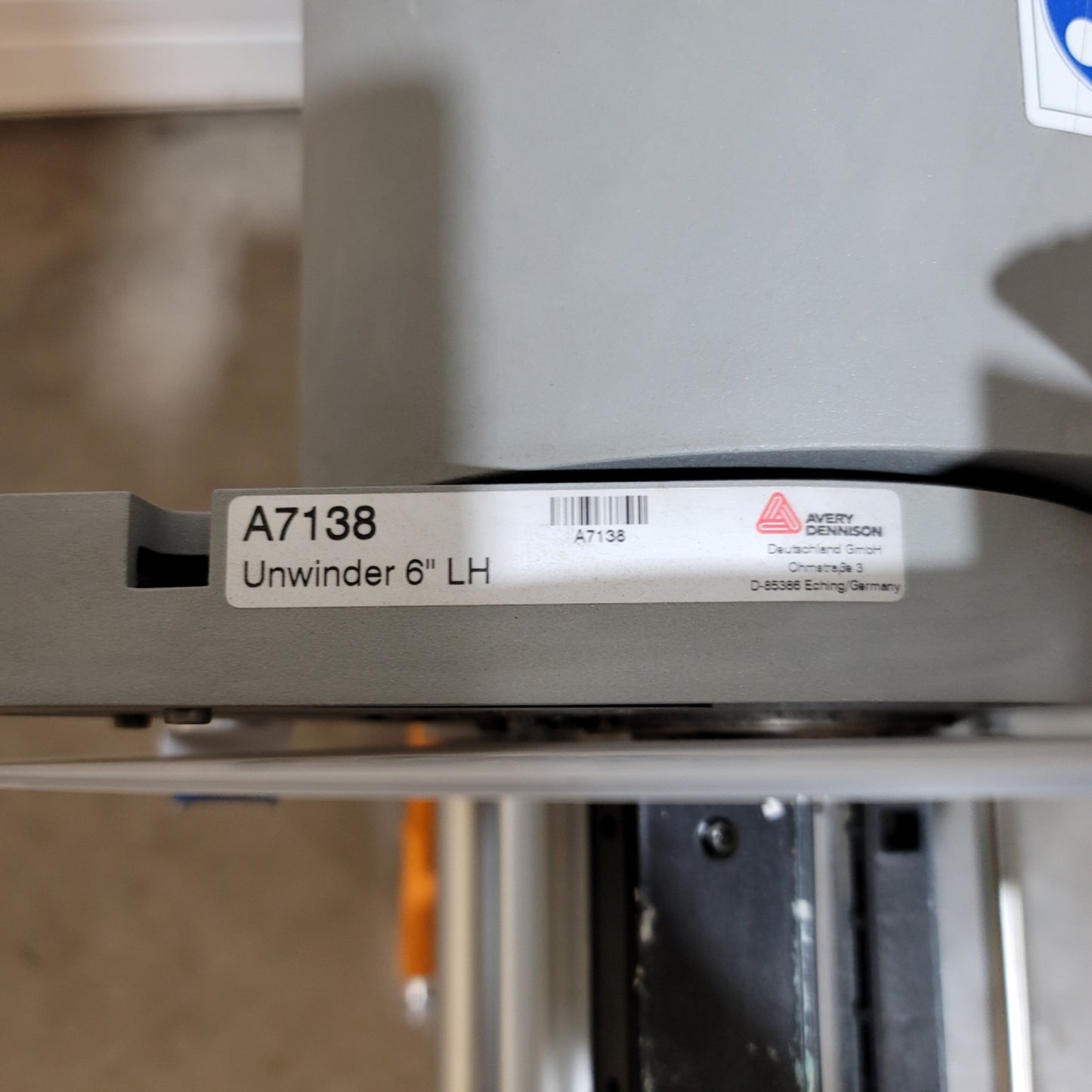 Used Avery Dennison ALS206 Label Applicator 120/230VAC, 30m/min, 10-160mm Labels