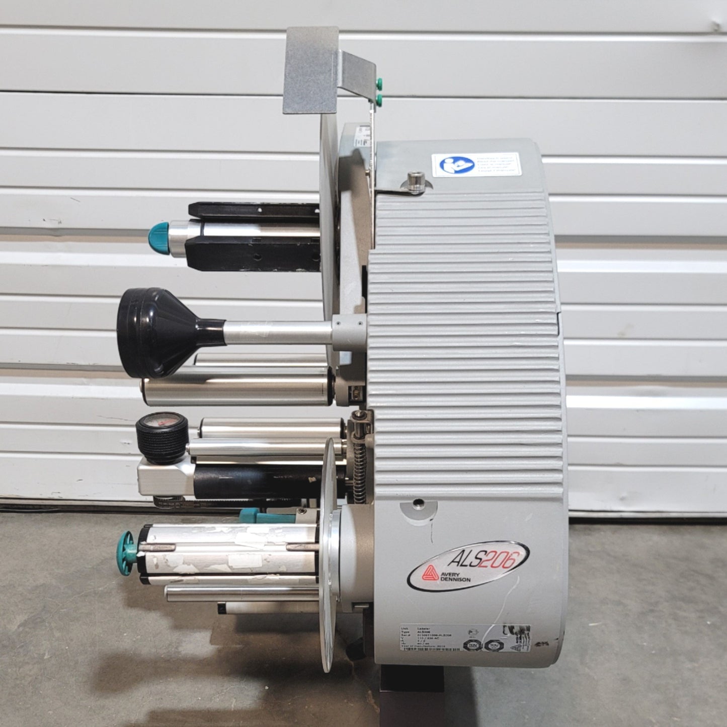 Used Avery Dennison ALS206 Label Applicator 120/230VAC, 30m/min, 10-160mm Labels