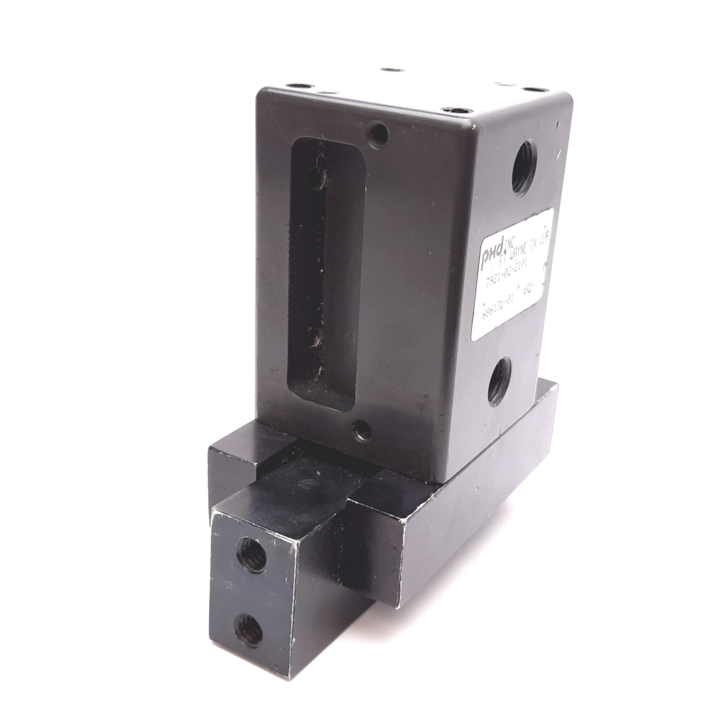 Used PHD 7921-02-2101 Angular Gripper, 2-Jaw, Stroke: 13°/Jaw, Ports: 1/8" NPT