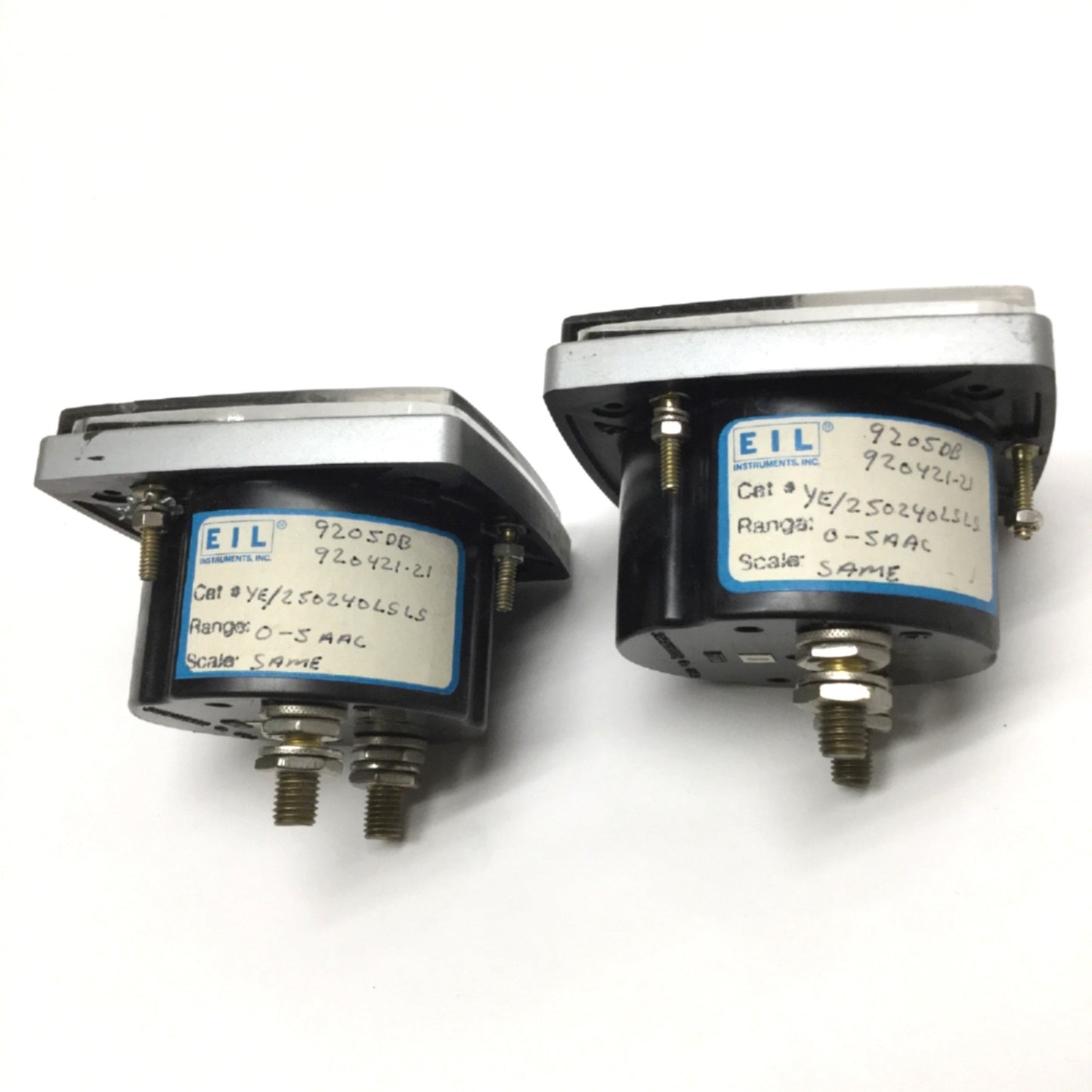 Used Lot of 2 Yokogawa 250240LSLS Analog Panel Current Meters AC Amperes Ammeter 0-5A