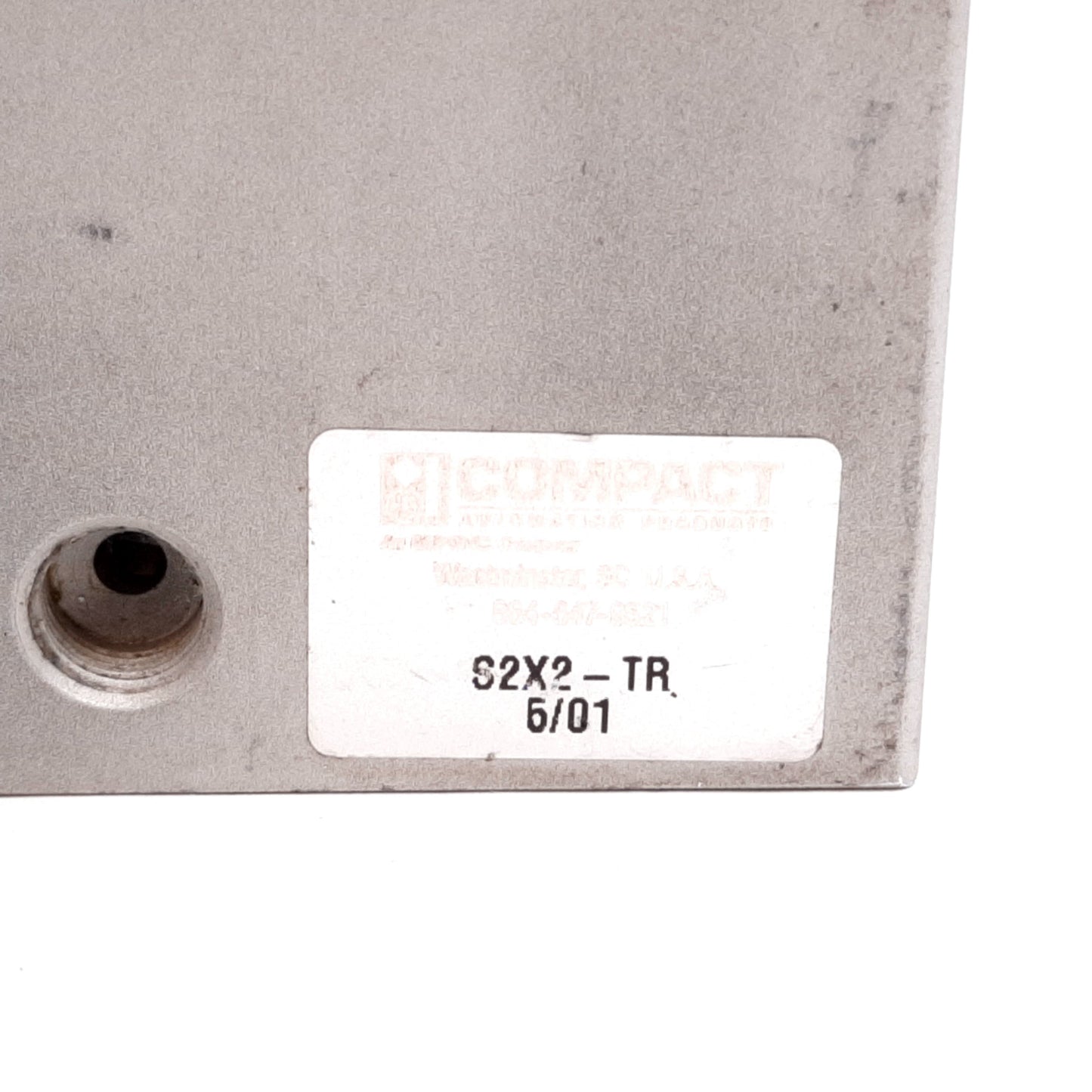 Used Compact S2X2-TR Pneumatic Cylinder, Bore: 2", Stroke: 2", 250psi, 1/8" NPT