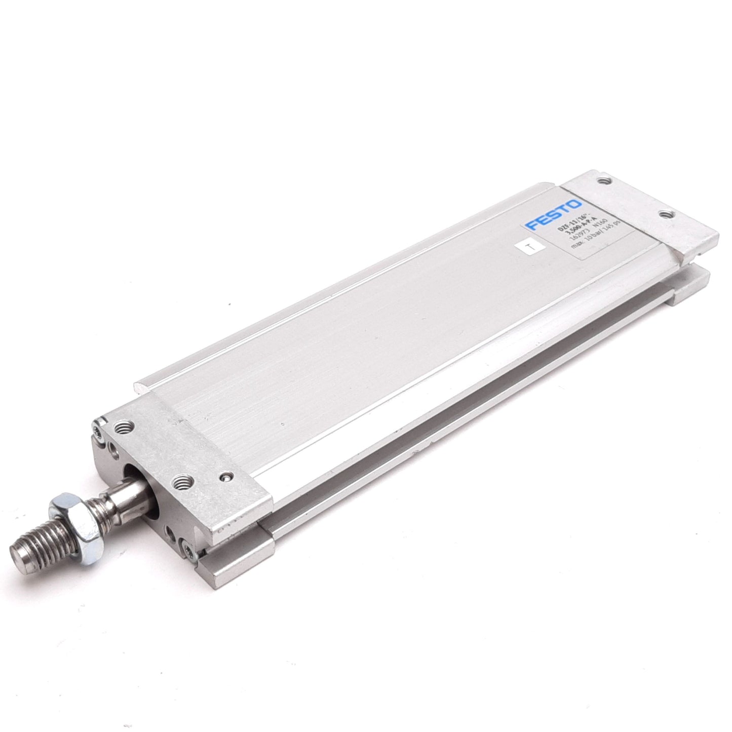 Used Festo DZF-11/16"-3,500-A-P-A Pneumatic Flat Cylinder, Bore: 11/16", Stroke: 3.5"