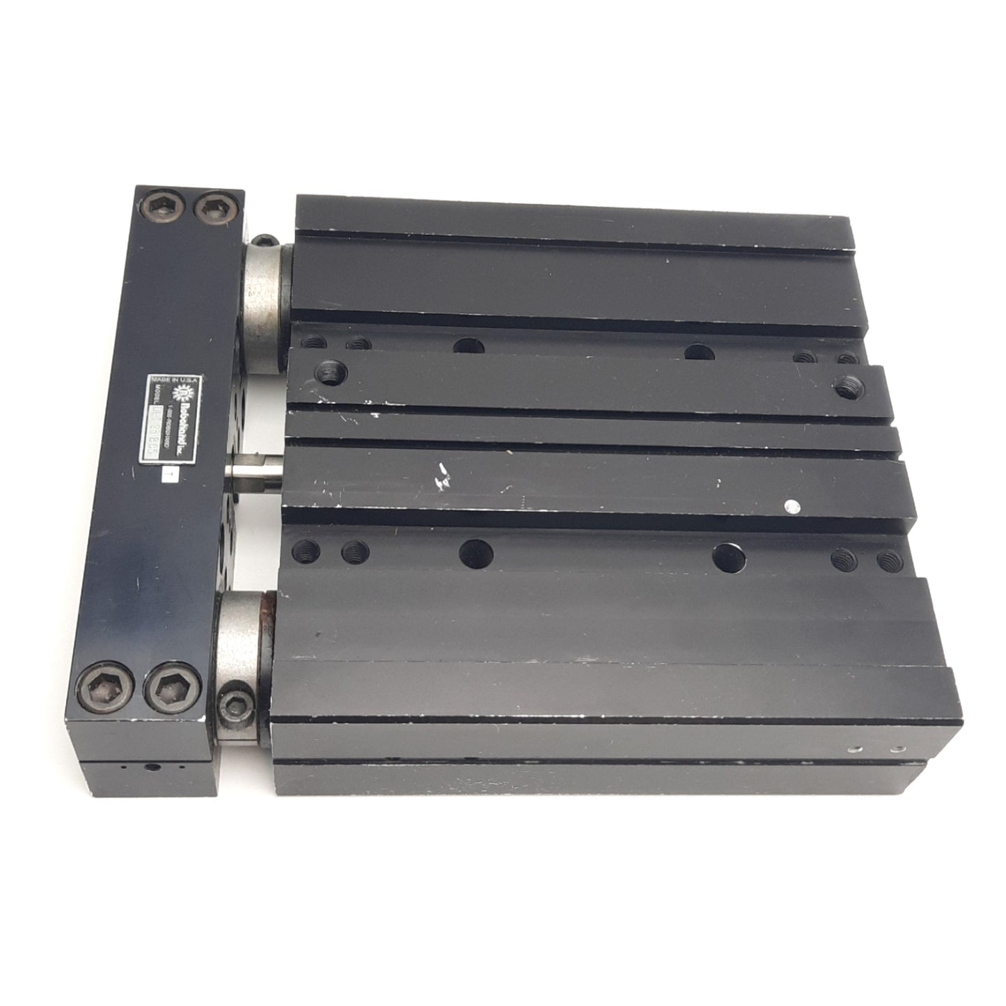 Used Robohand DLT25B05 Pneumatic Thruster Slide, 5" Stroke, 1-1/2" Bore, 100Psi Max
