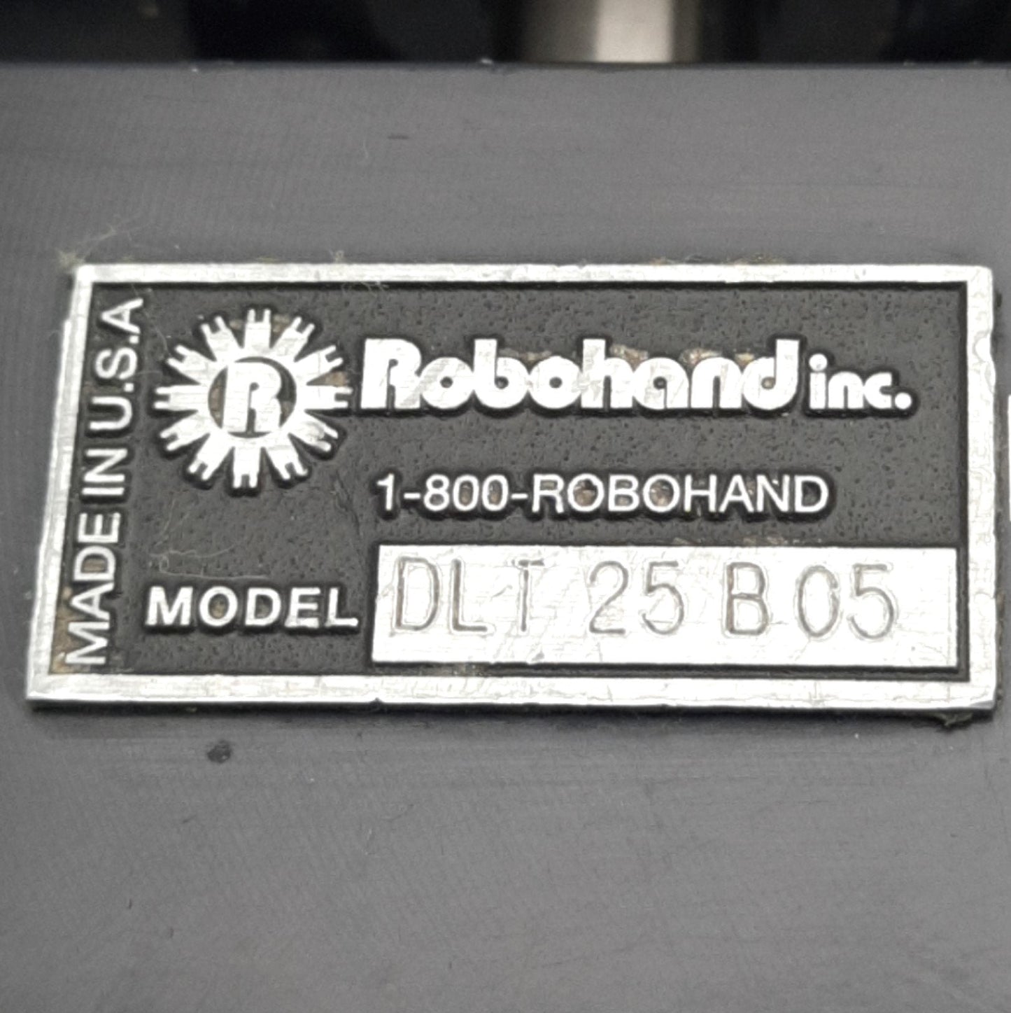 Used Robohand DLT25B05 Pneumatic Thruster Slide, 5" Stroke, 1-1/2" Bore, 100Psi Max
