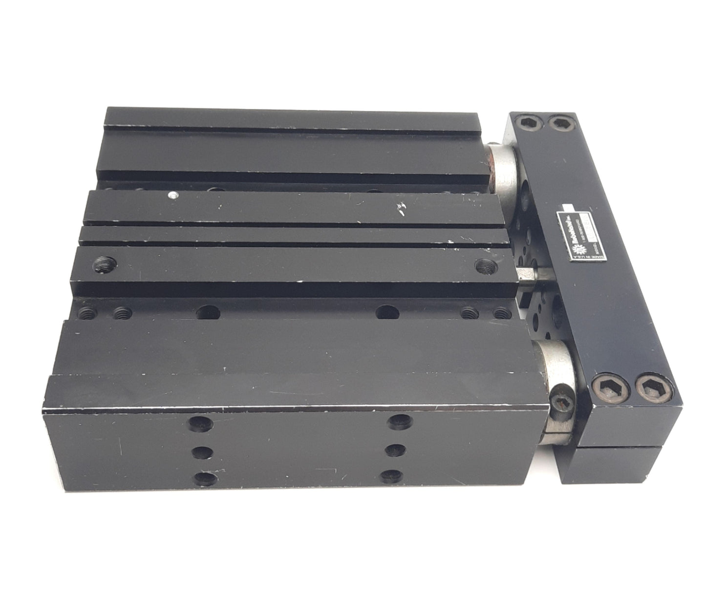 Used Robohand DLT25B05 Pneumatic Thruster Slide, 5" Stroke, 1-1/2" Bore, 100Psi Max