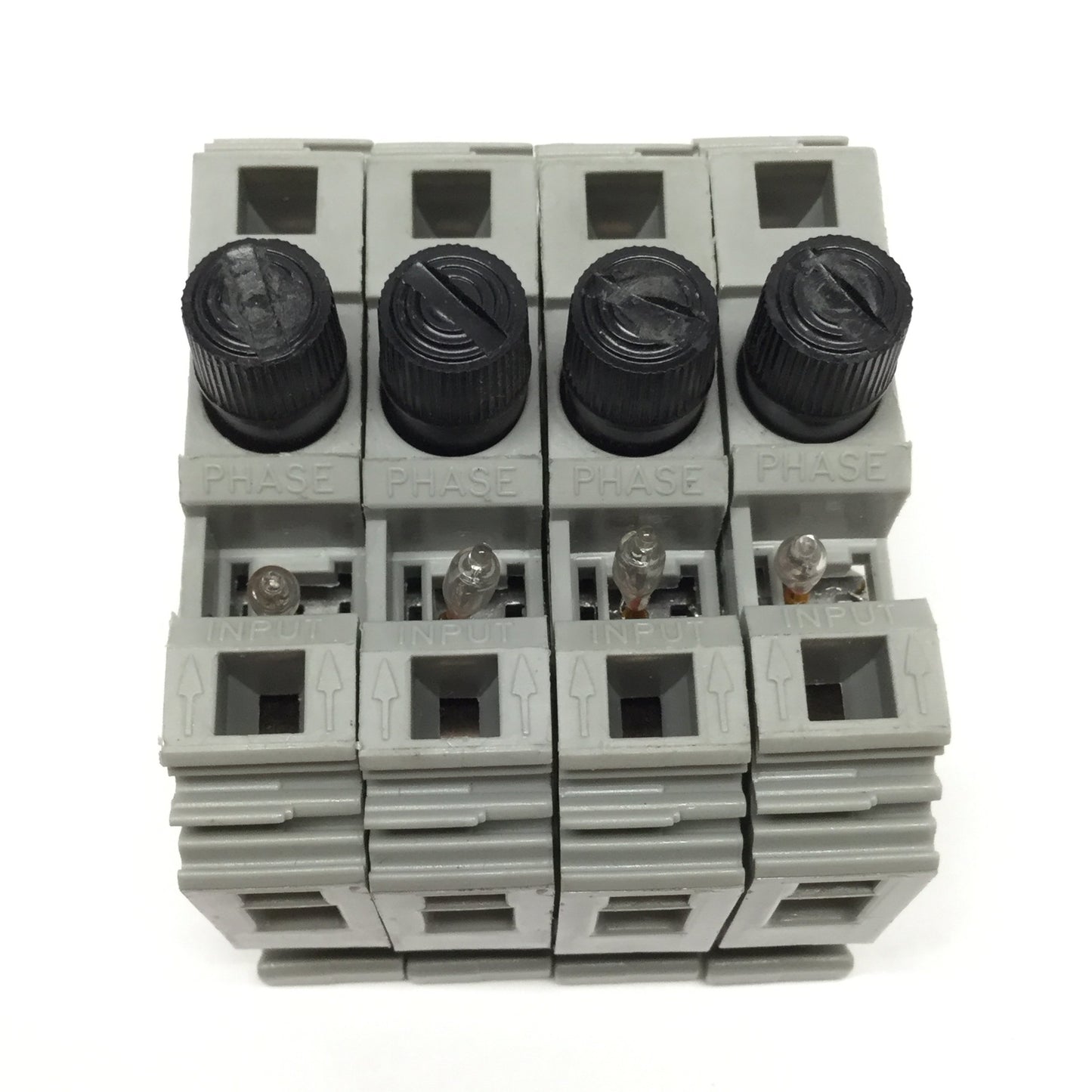 Used Lot of 4 Wago 282-128/281-418 Fuse Holder Terminal Block 1/4" x 1-1/4" 250V 10A