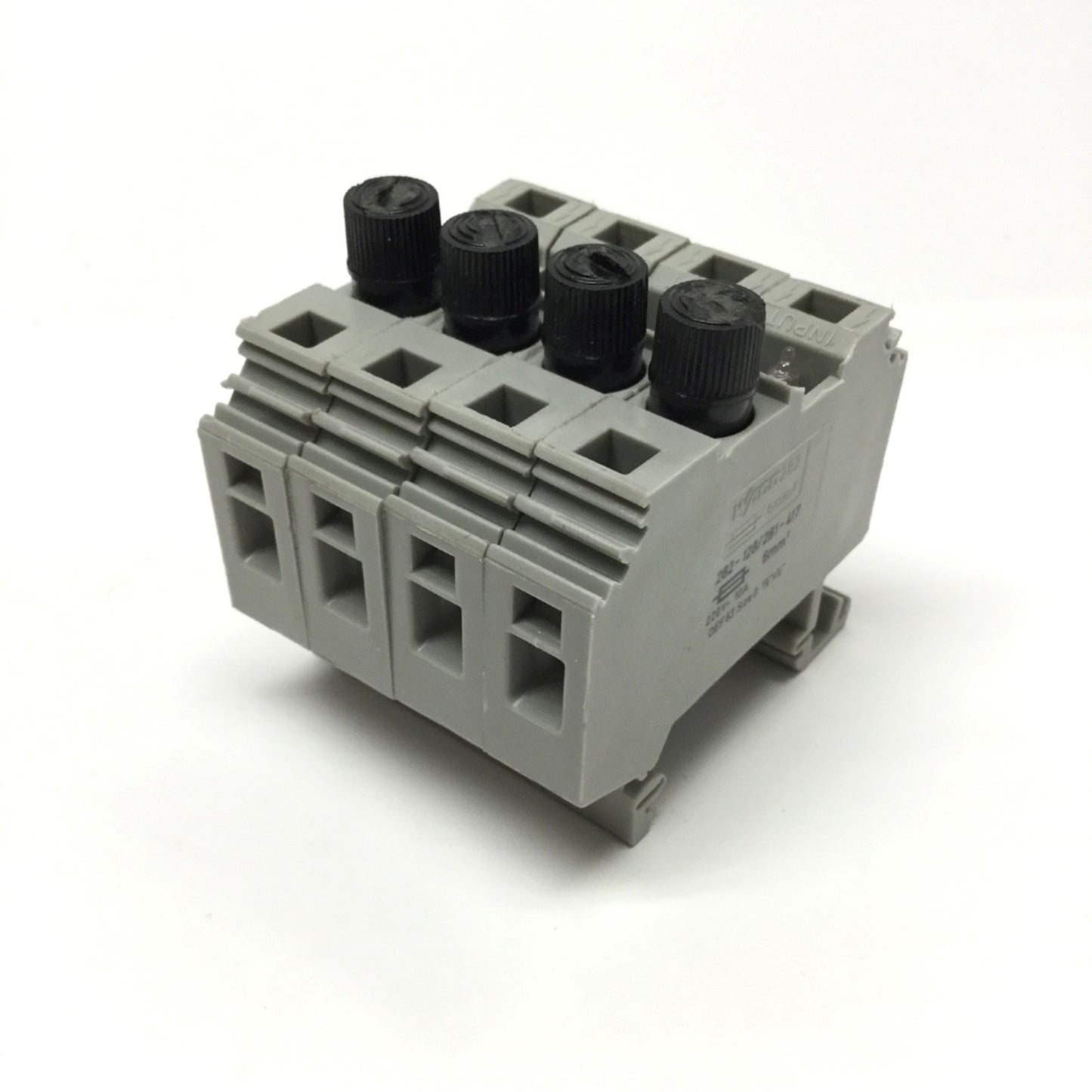 Used Lot of 4 Wago 282-128/281-417 Fuse Holder Terminal Block 1/4" x 1-1/4" 250V 10A