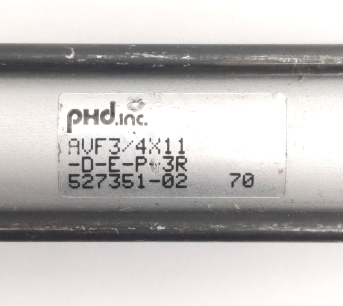 Used PHD AVF3/4X11-P-E-P-3R Pneumatic Cylinder 1/8" NPT, 11" Stroke, 3/4" Bore