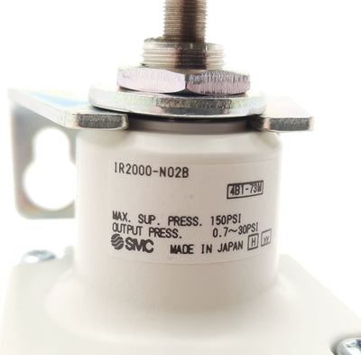 New SMC IR2000-N02B Precision Regulator, Supply: 150psi, Set: 0.7-30psi, 1/4" NPT