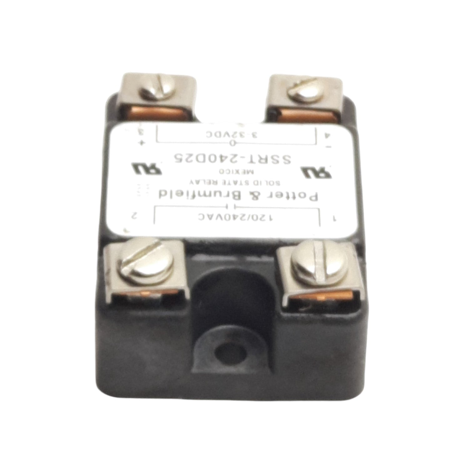 Used Potter & Brumfield SSRT-240D25 Solid State Relay 3-32VDC Control, 240V 25A Load